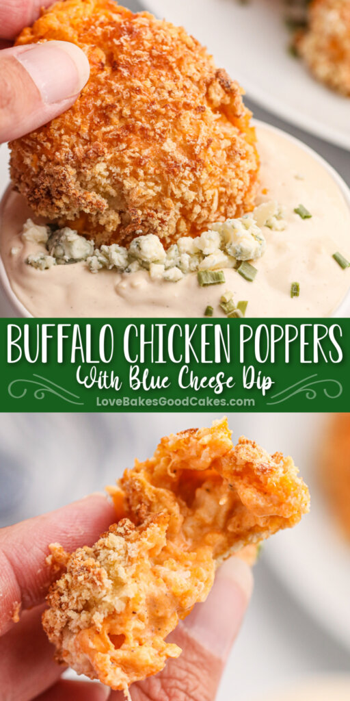 Air Fryer Buffalo Chicken Poppers - Love Bakes Good Cakes