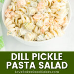 dill pickle pasta salad pin collage