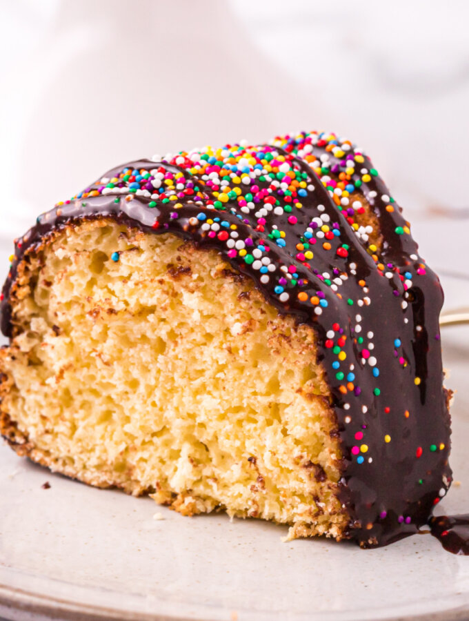closeup of a slice of melted ice cream cake