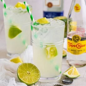 ranch water cocktail on table