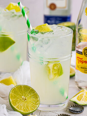 ranch water cocktail on table
