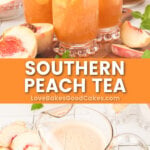 southern peach tea pin collage