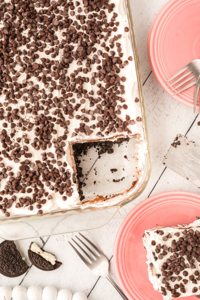 chocolate lasagna lush in pan