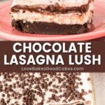 chocolate lasagna lush pin collage