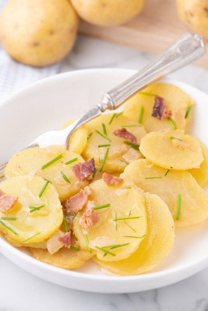 german potato salad on plate