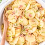 closeup of german potato salad