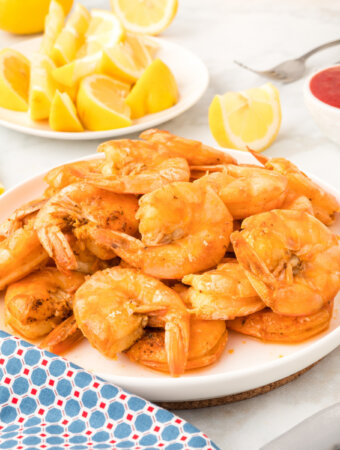 peel and eat shrimp on plate