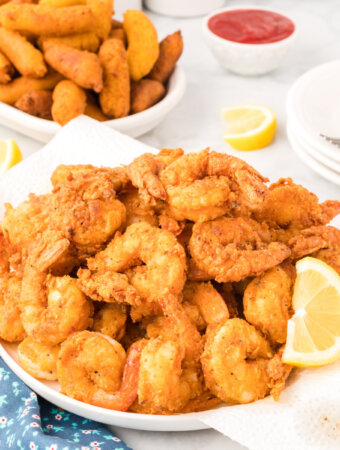 southern fried shrimp on plate