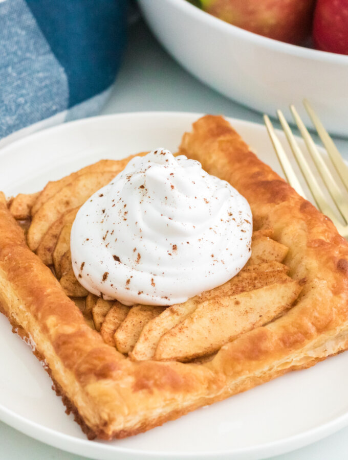 slice of apple atrt on plate