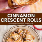 cinnamon crescent rolls pin collage