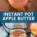 instant pot apple butter pin collage