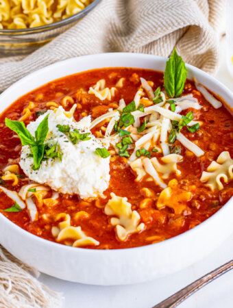 bowl of lasagna soup