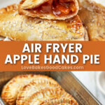 air fryer apple hand pies pin collage
