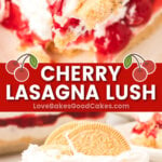 cherry lasagna lush pin collage