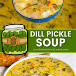 dill pickle soup pin collage