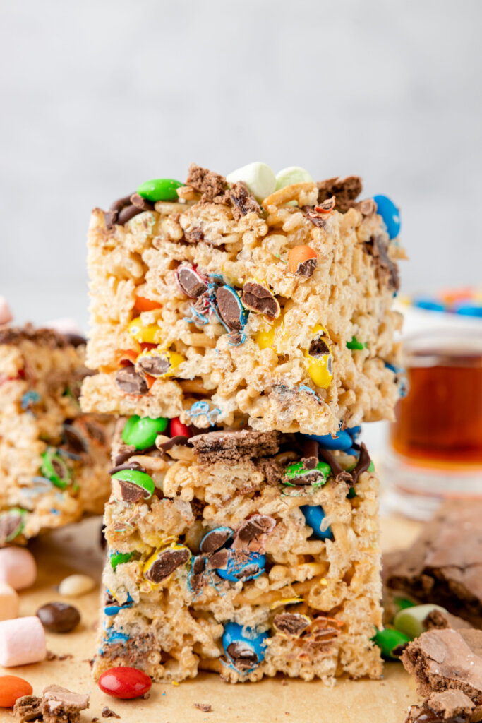 stacked rice krispies treats