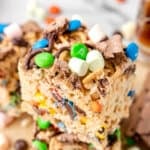 close up of a Buddy the Elf Rice Crispy Treat