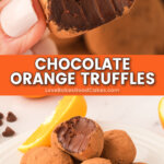 chocolate orange truffles pin collage