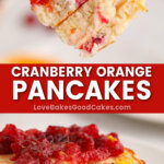 cranberry orange pancakes pin collage