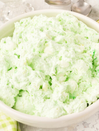 lime fluff salad in bowl