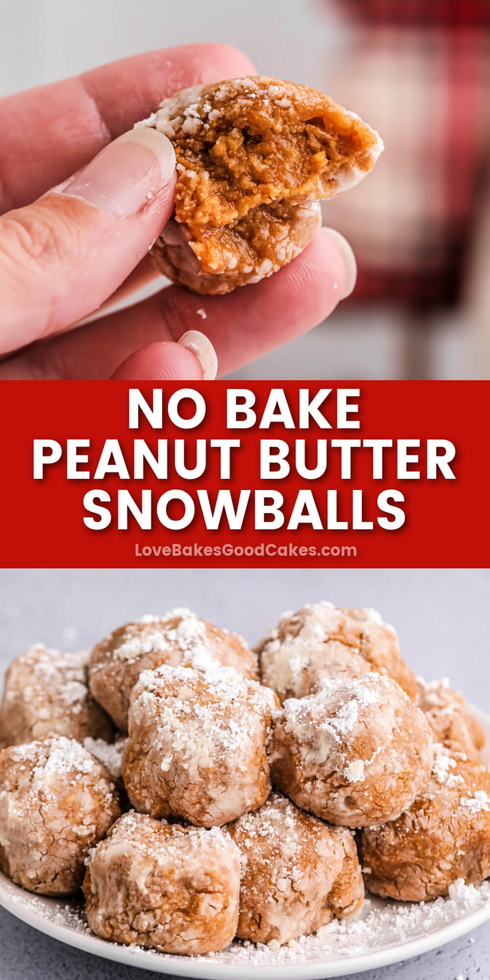 No Bake Peanut Butter Snowballs - Love Bakes Good Cakes