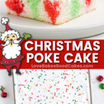 christmas poke cake pin collage