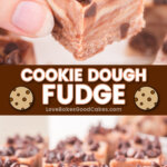 cookie dough fudge pin collage