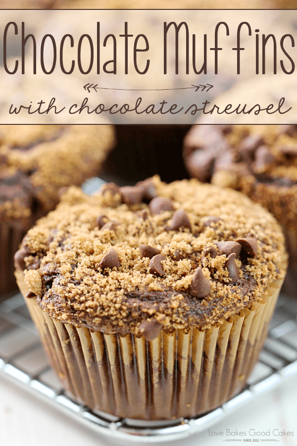 Chocolate Muffins with Chocolate Streusel