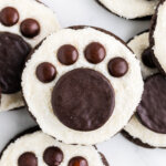 closeup of a polar bear paw cookie