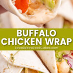 buffalo chicken wraps pin collage