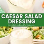 caesar salad dressing pin collage