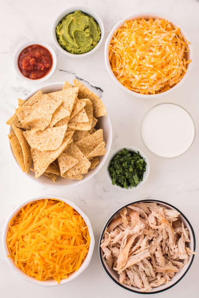 ingredients to make chicken nachos