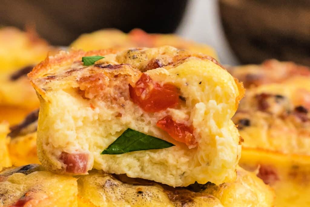 closeup of inside of starbucks egg bites