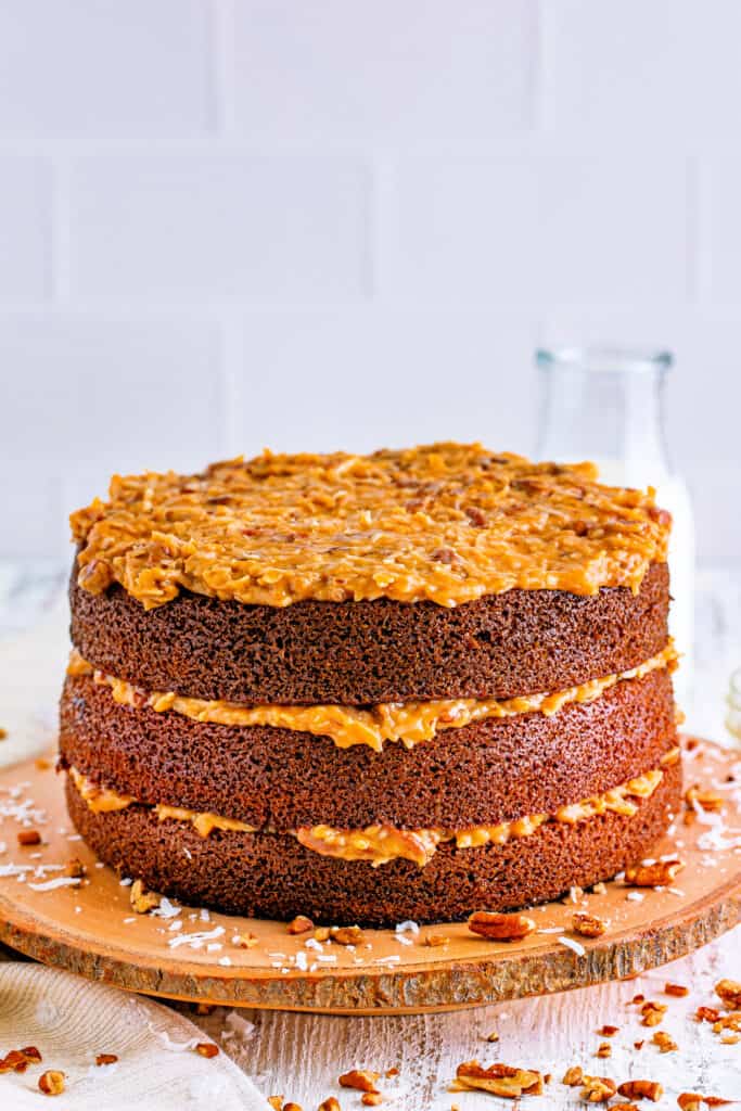 whole frosted german chocolate cake