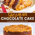 german chocolate cake pin collage