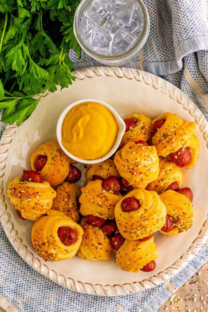 pigs in a blanket on plate