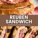 reuben sandwich pin collage