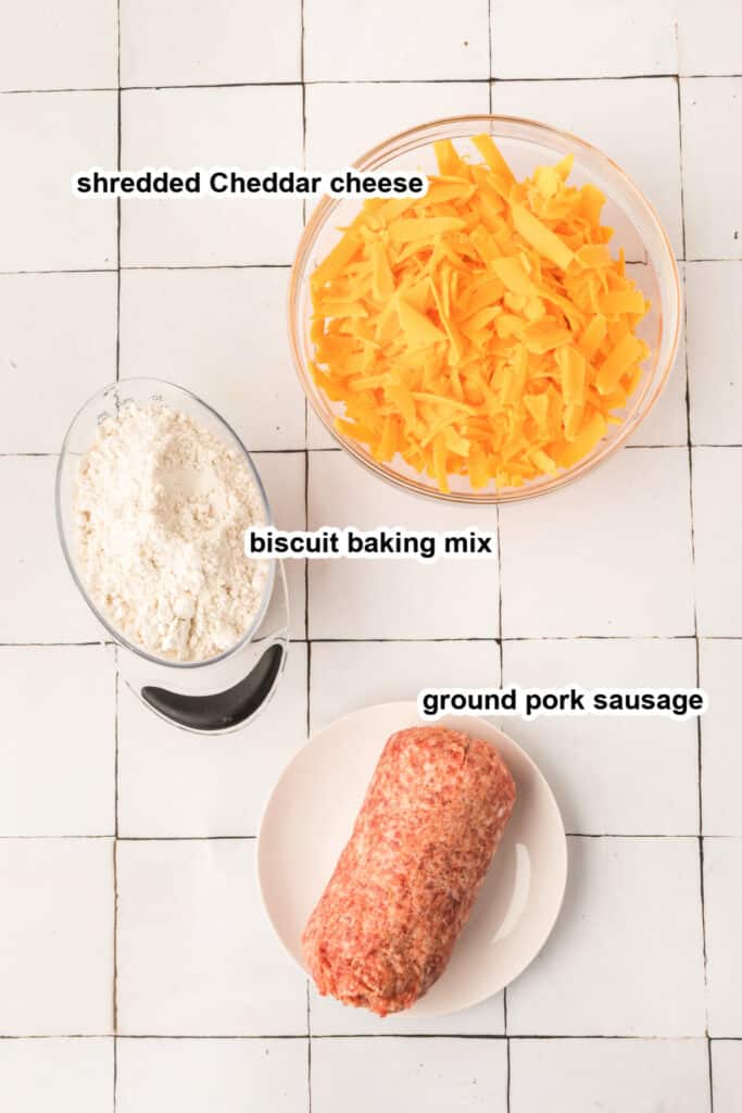 ingredients to make sausage balls