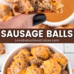 sausage balls pin collage