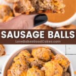 sausage balls pin collage