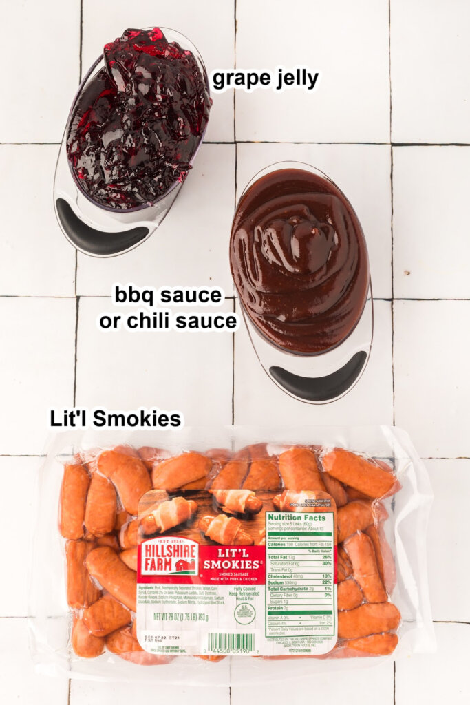 ingredients to make slow cooker bbq smokies