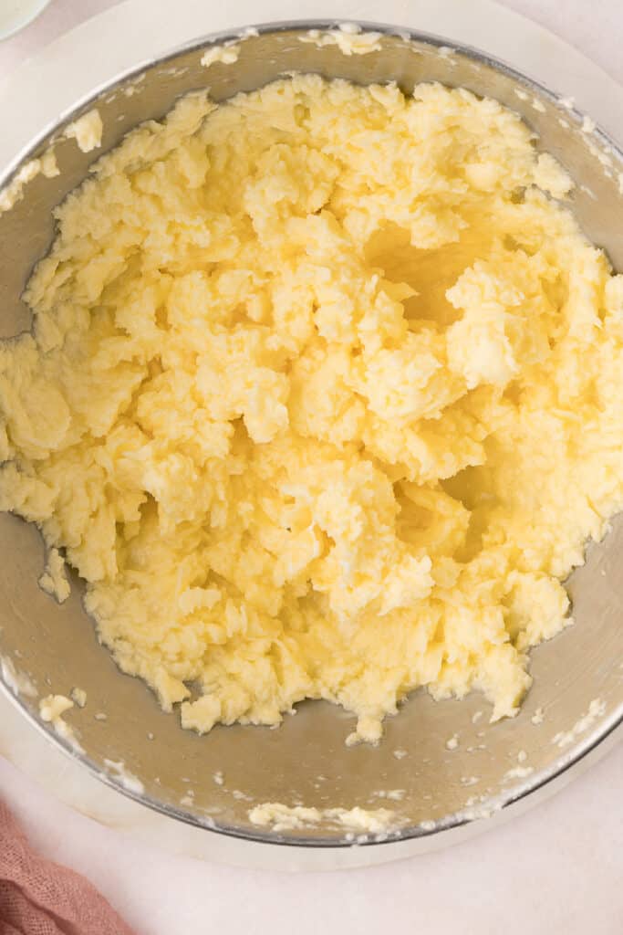 At this point, the mixture will look split. Do not panic!