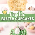 vanilla easter cupcakes pin collage