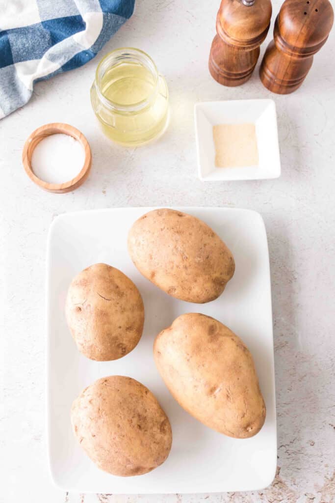 ingredients to make air fryer baked potatoes