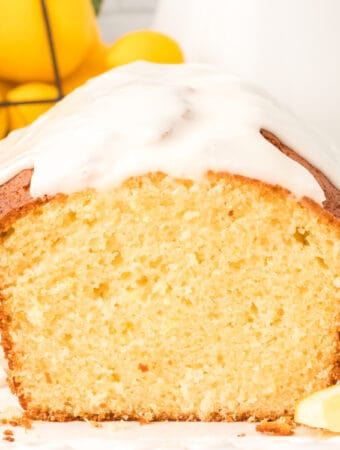 closeup of lemon loaf