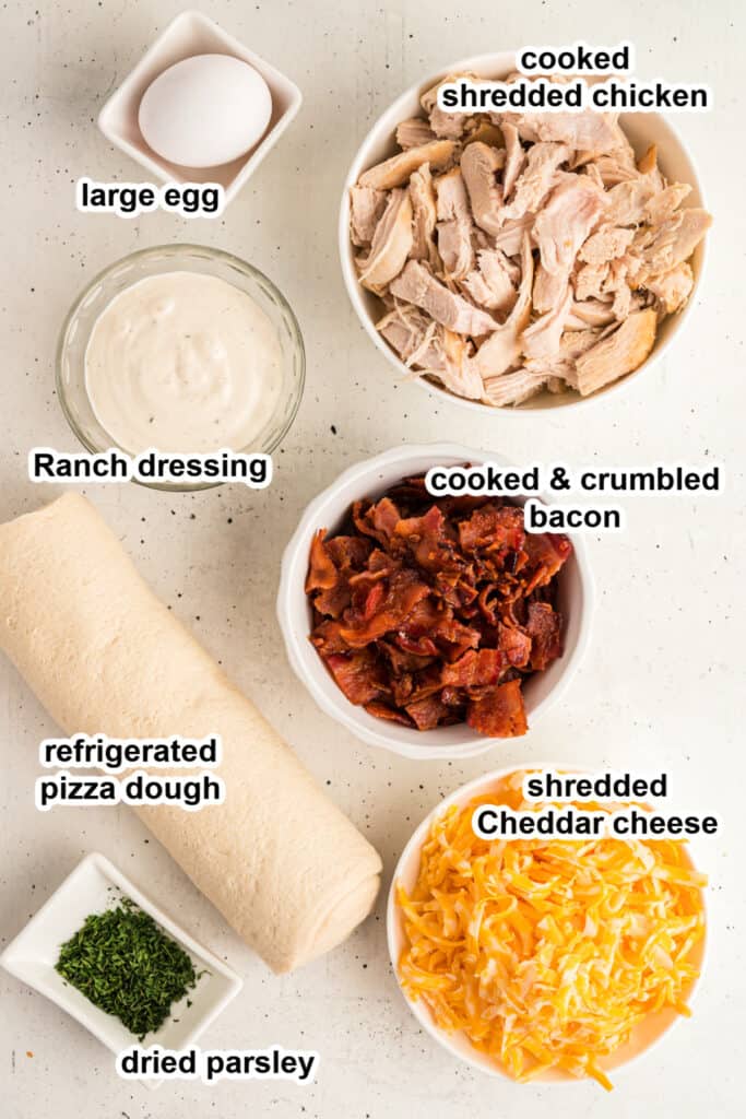 ingredients to make crack chicken bread