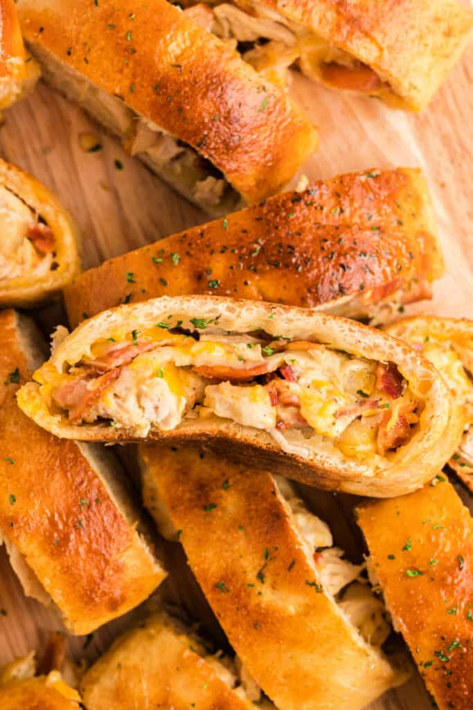 slices of crack chicken bread