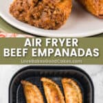 air fryer beef empanadas pin collage