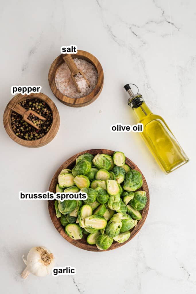 ingredients to make air fryer brussels sprouts