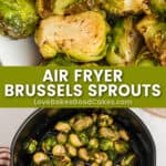 air fryer brussels sprouts pin collage